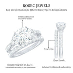Certified Lab Grown Diamond Engagement Ring With Ring Guard for Her