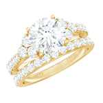 Certified Lab Grown Diamond Engagement Ring With Ring Guard for Her