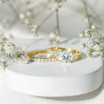 Certified Lab Grown Diamond Engagement Ring With Ring Guard for Her