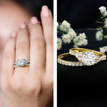 Certified Lab Grown Diamond Engagement Ring With Ring Guard for Her