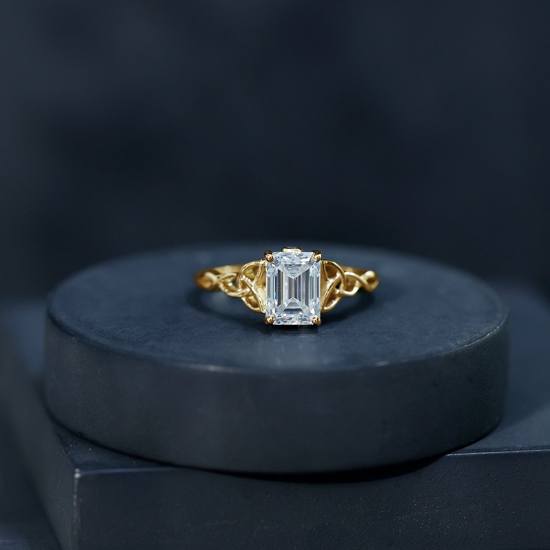 Celtic Design Inspired Lab Grown Diamond Engagement Ring
