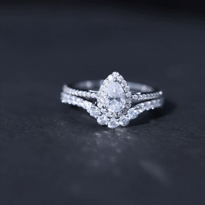 Lab Grown Diamond Designer Bridal Ring Set for Her