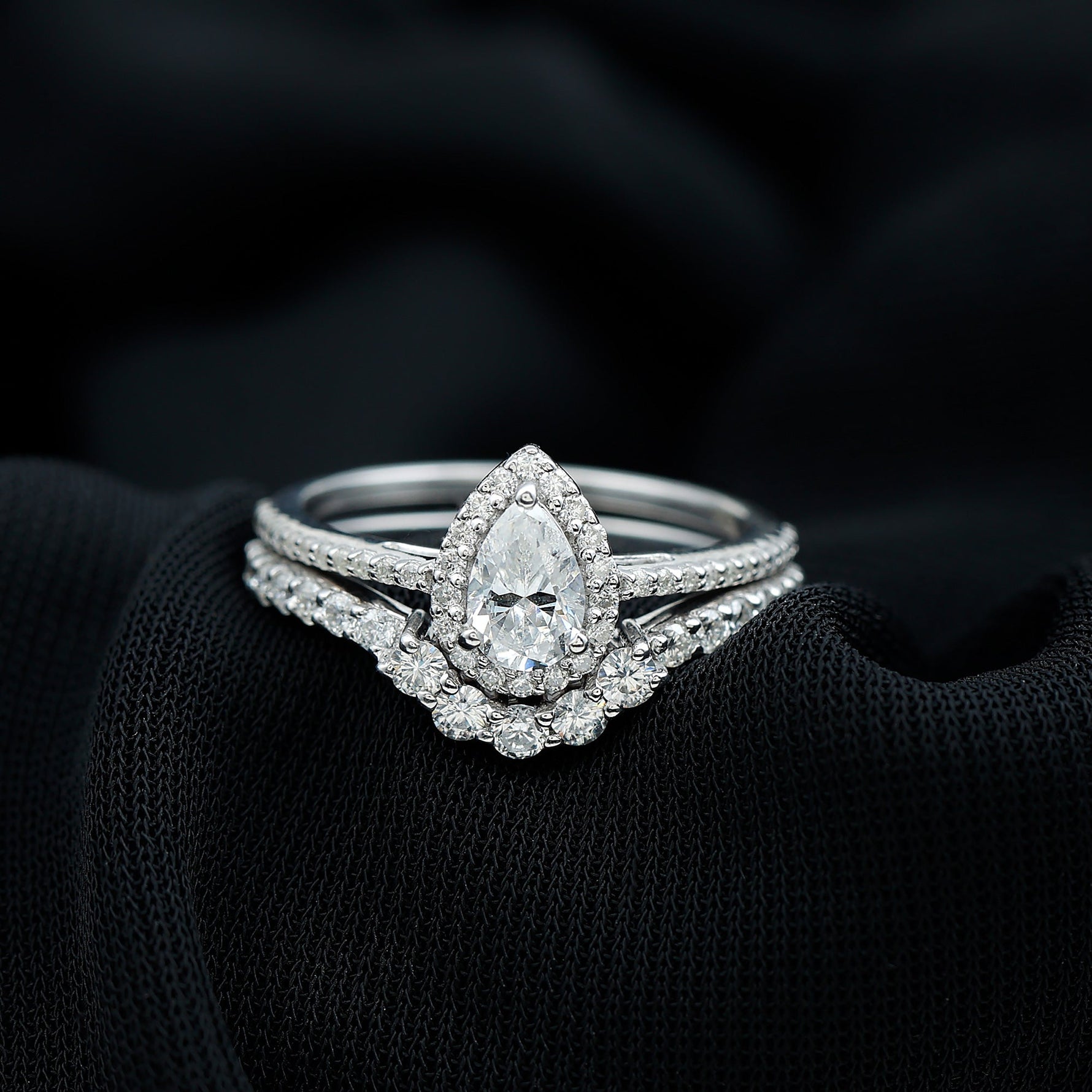 Lab Grown Diamond Designer Bridal Ring Set for Her