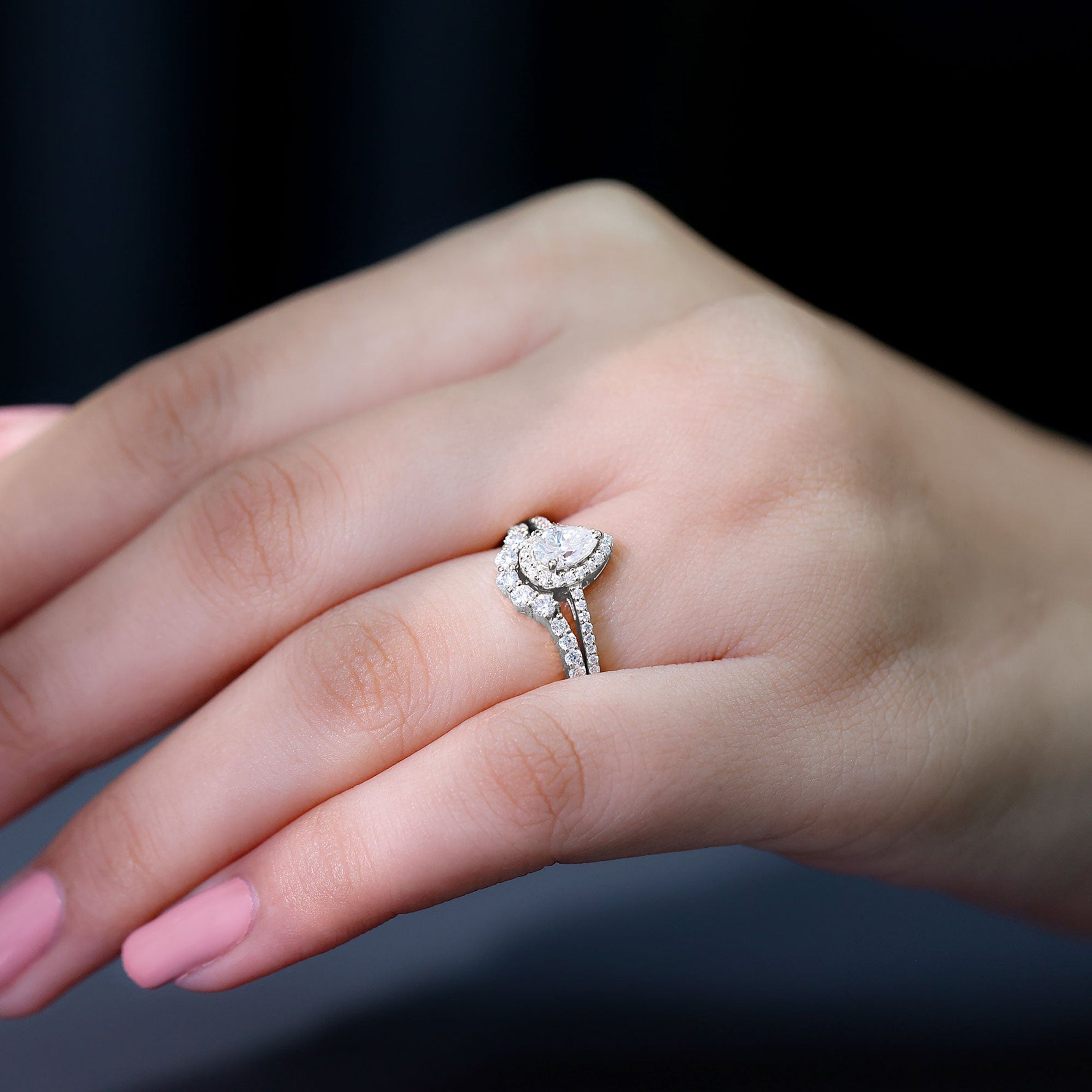 Lab Grown Diamond Designer Bridal Ring Set for Her