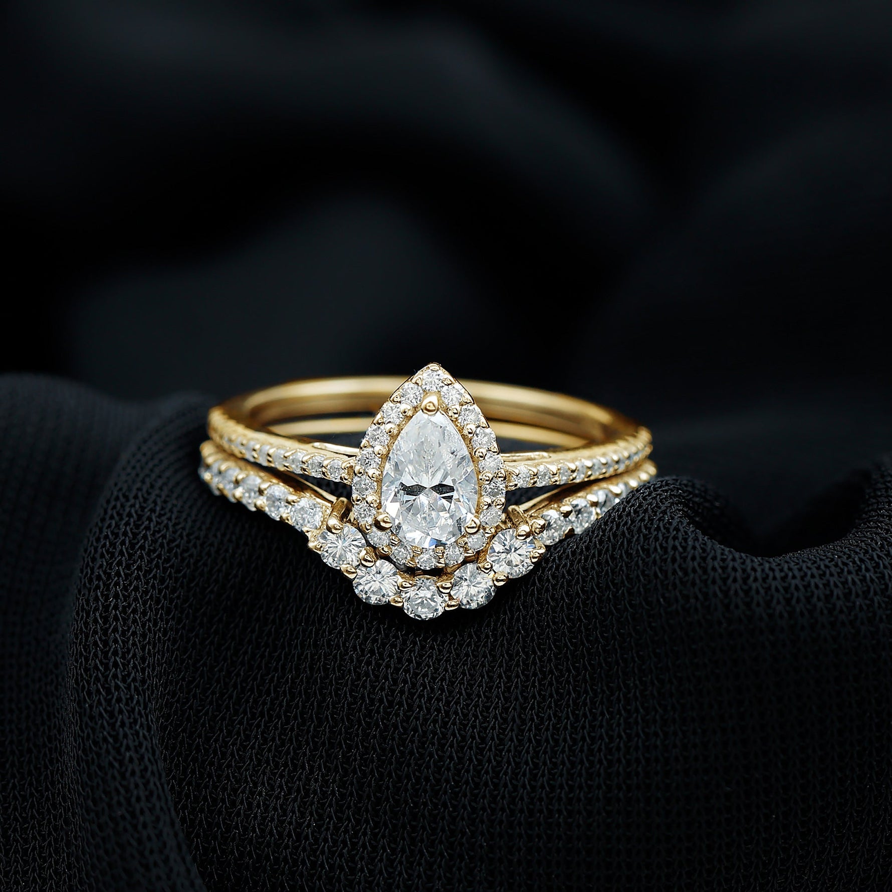 Lab Grown Diamond Designer Bridal Ring Set for Her
