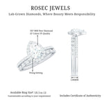 Lab Created Diamond Teardrop Engagement Ring With Stackable Band