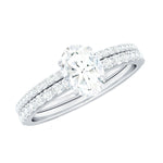 Lab Grown Diamond Simple Bridal Ring Sets