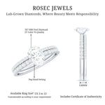 Lab Grown Diamond Simple Bridal Ring Sets