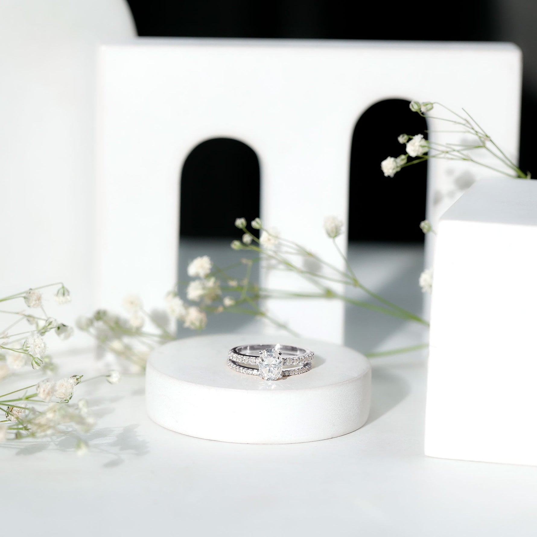 Lab Grown Diamond Simple Bridal Ring Sets