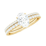 Lab Grown Diamond Simple Bridal Ring Sets
