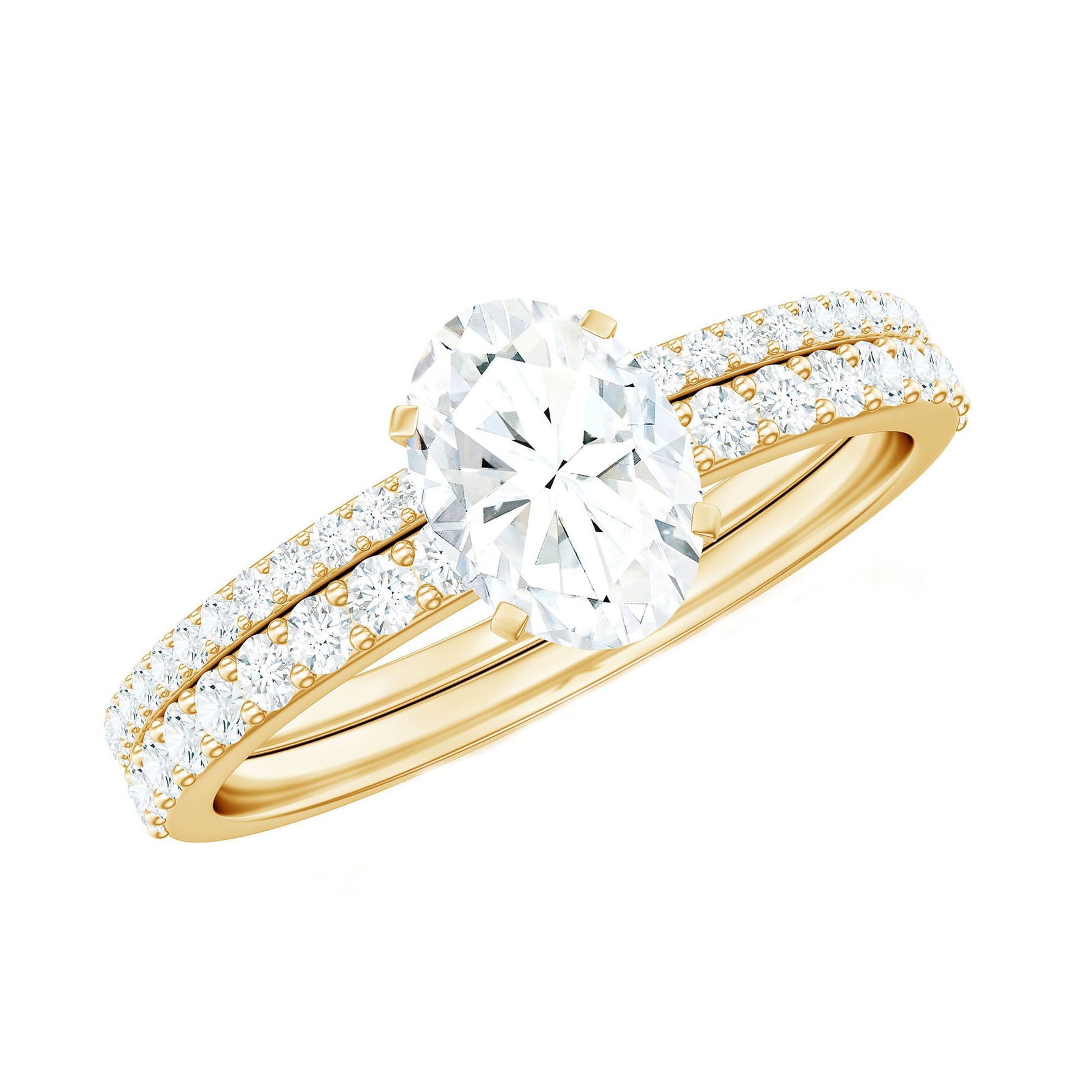 Lab Grown Diamond Simple Bridal Ring Sets