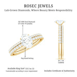 Lab Grown Diamond Simple Bridal Ring Sets