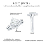 Lab Grown Diamond Princess Cut Engagement Ring With Ring Guard