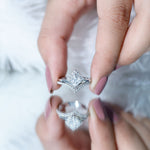 Lab Grown Diamond Princess Cut Engagement Ring With Ring Guard