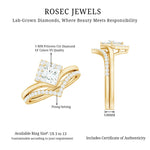 Lab Grown Diamond Princess Cut Engagement Ring With Ring Guard