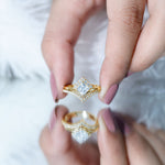 Lab Grown Diamond Princess Cut Engagement Ring With Ring Guard