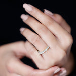 Brilliant Cut Lab Grown Diamond Heart Wedding Band Ring