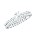 Certified Lab Created Diamond Wedding Ring Set For Bride