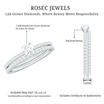 Certified Lab Created Diamond Wedding Ring Set For Bride