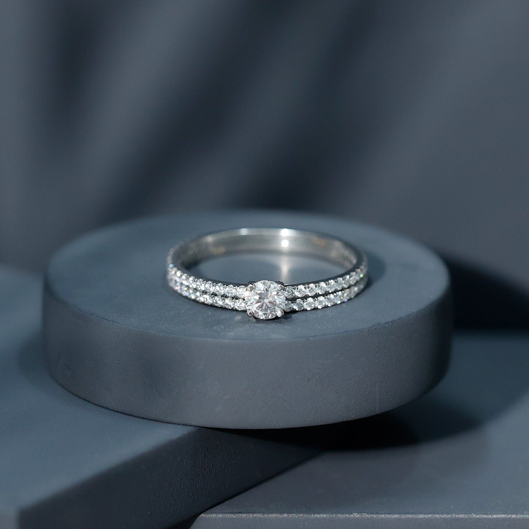 Certified Lab Created Diamond Wedding Ring Set For Bride
