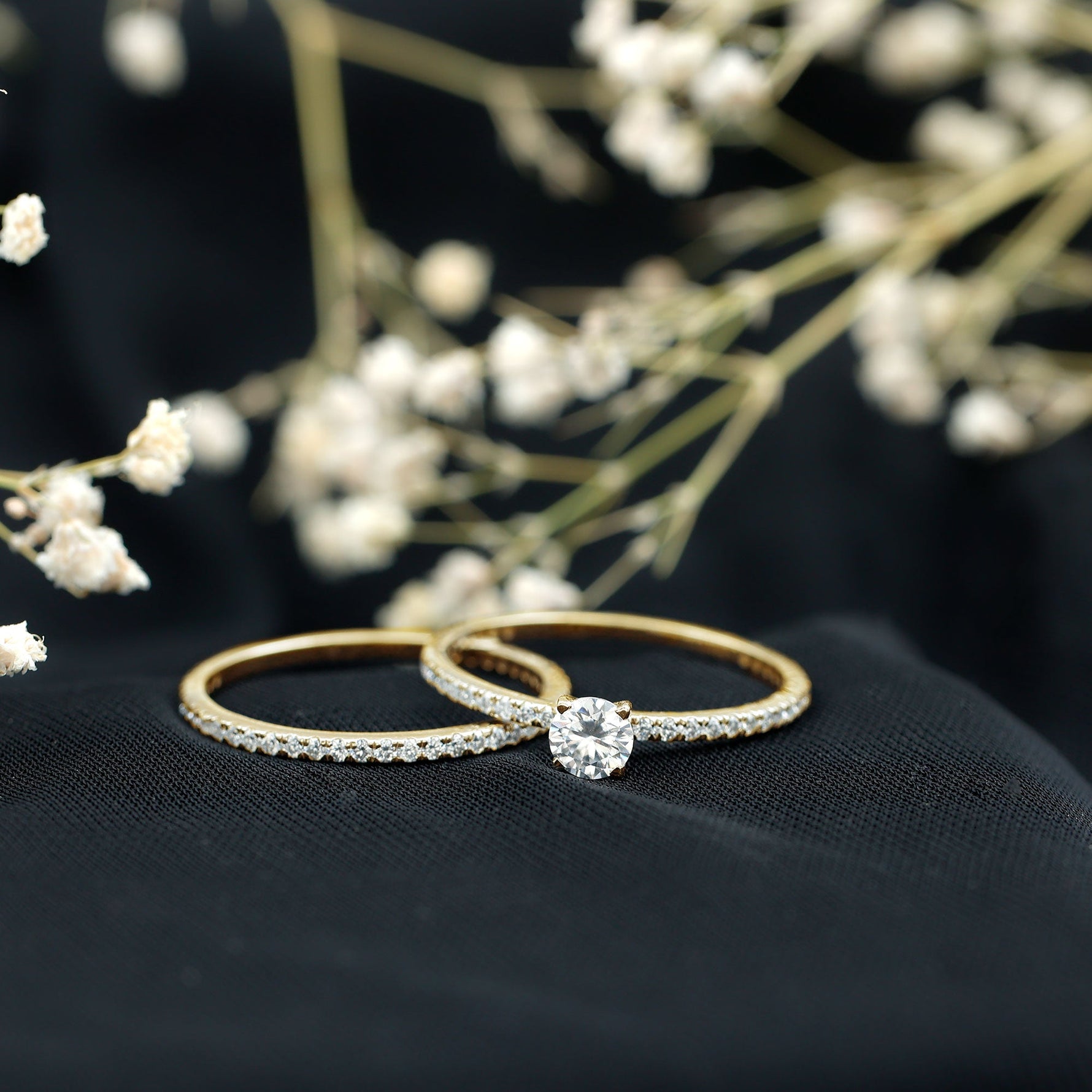 Certified Lab Created Diamond Wedding Ring Set For Bride