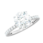 Brilliant Cut 8 MM Lab Grown Diamond Solitaire Engagement Ring