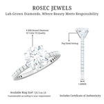 Brilliant Cut 8 MM Lab Grown Diamond Solitaire Engagement Ring