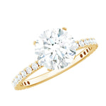 Brilliant Cut 8 MM Lab Grown Diamond Solitaire Engagement Ring