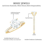 Brilliant Cut 8 MM Lab Grown Diamond Solitaire Engagement Ring