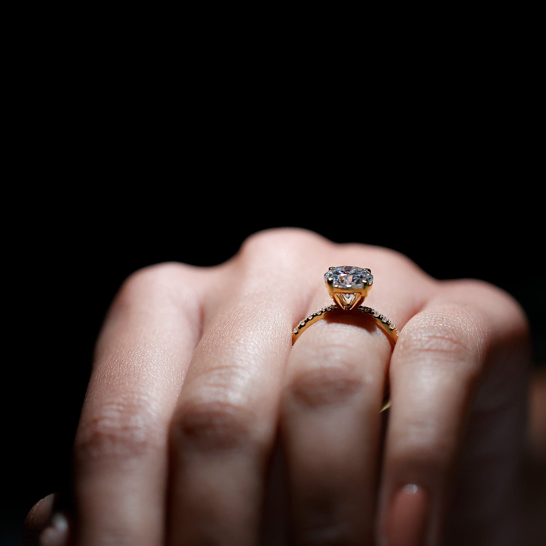 Brilliant Cut 8 MM Lab Grown Diamond Solitaire Engagement Ring