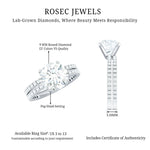 Lab Grown Diamond Wedding Ring Set with Certificate