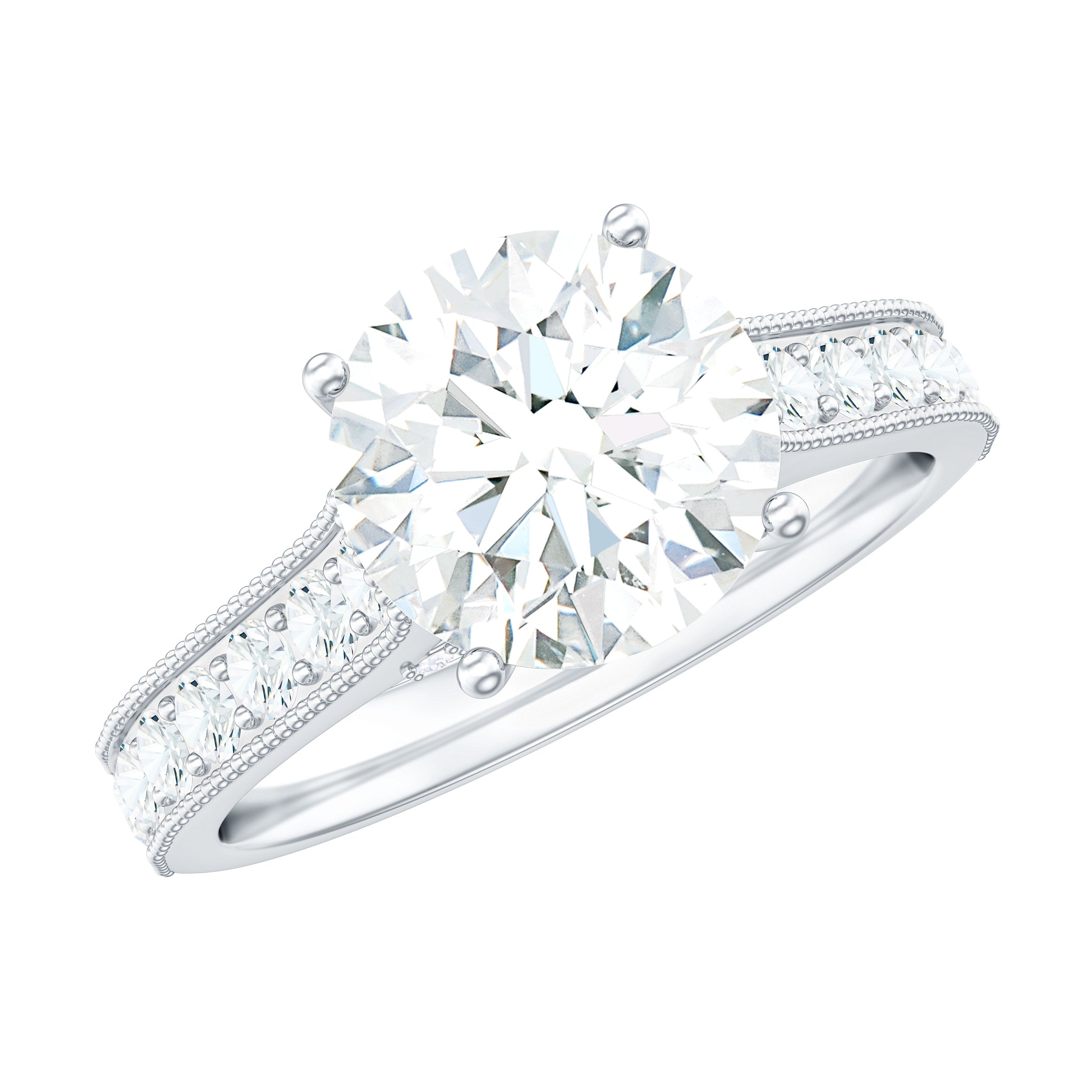 Certified Lab Grown Diamond 2 Carat Solitaire Engagement Ring