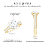 Certified Lab Grown Diamond 2 Carat Solitaire Engagement Ring