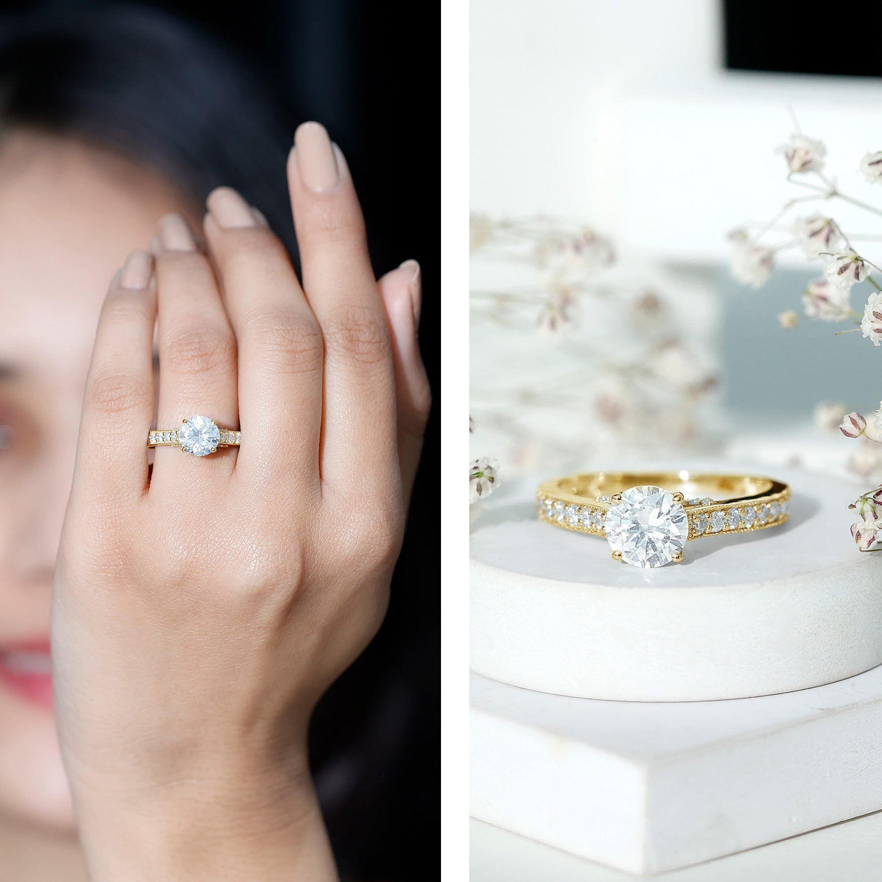 Certified Lab Grown Diamond 2 Carat Solitaire Engagement Ring