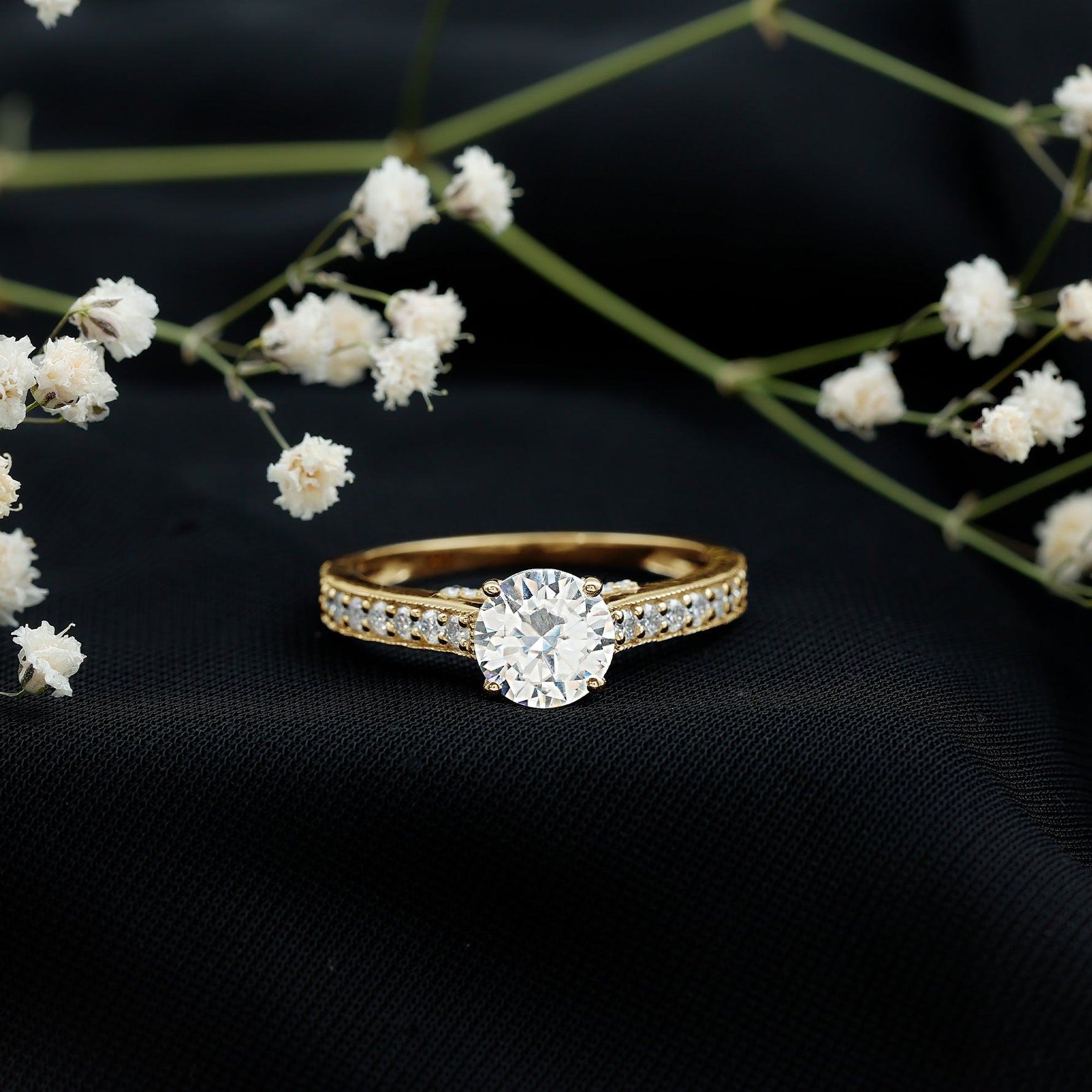 Certified Lab Grown Diamond 2 Carat Solitaire Engagement Ring