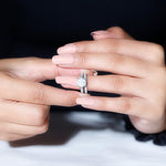 Certified 8 mm Round Lab Grown Diamond Wedding Engagement Ring Set