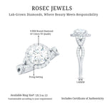 Lab Created Diamond Criss Cross Engagement Ring For Women
