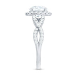 Lab Created Diamond Criss Cross Engagement Ring For Women
