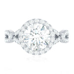 Lab Created Diamond Criss Cross Engagement Ring For Women