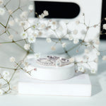 Pear Cut 6X8 MM Lab Grown Diamond Marriage Ring Set for Women