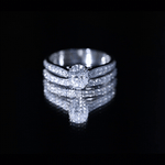 6X8 MM Oval Lab Created Diamond Solitaire Engagement Ring Set for Women