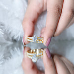 6X8 MM Oval Lab Created Diamond Solitaire Engagement Ring Set for Women