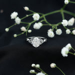 Oval Lab Grown Diamond Hidden Halo Engagement Ring