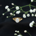 Oval Lab Grown Diamond Hidden Halo Engagement Ring