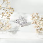 Lab Grown Diamond Vintage Engagement Ring with 2 Wedding Bands