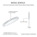 Lab Created Diamond Simple Eternity Ring in Pave Setting