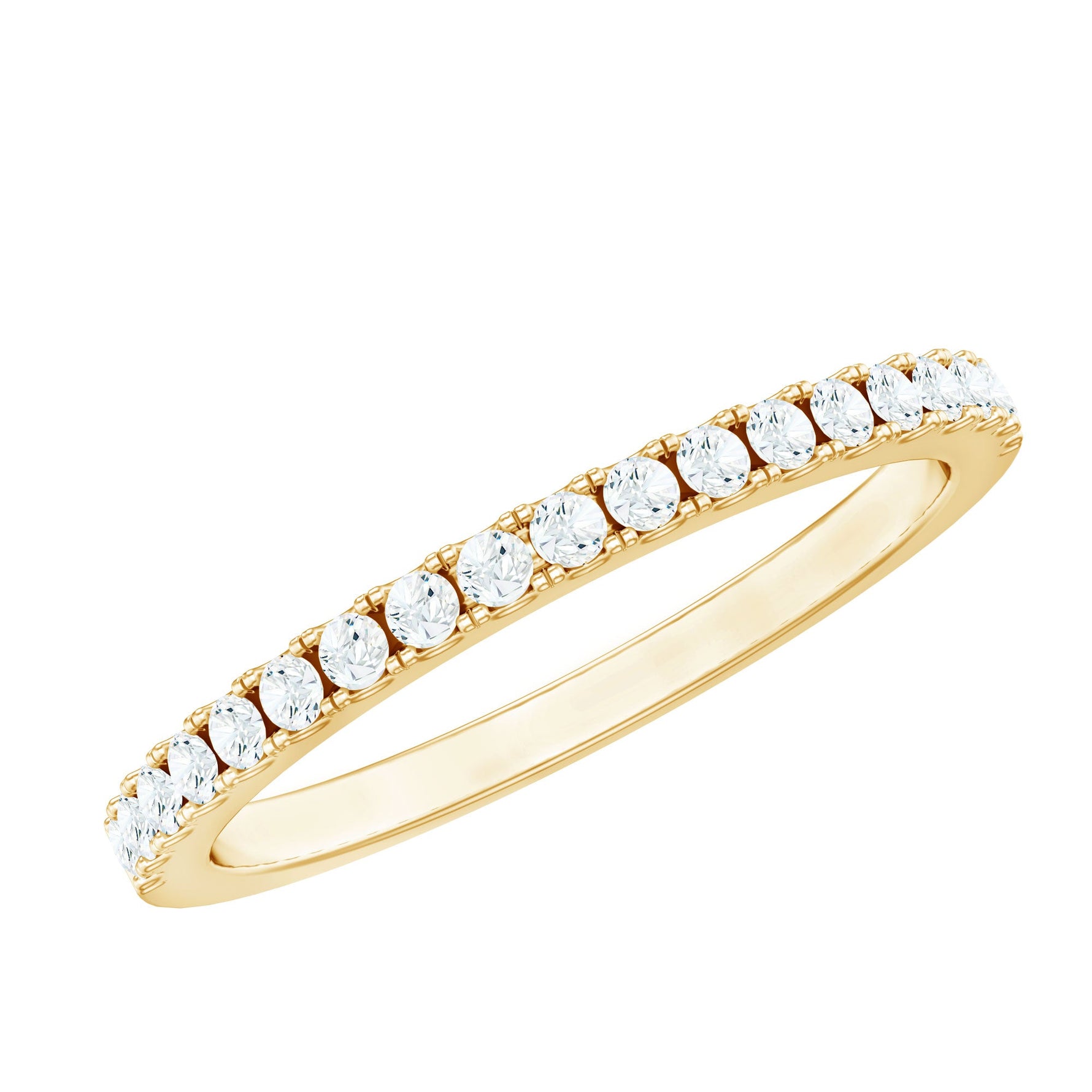 Lab Created Diamond Simple Eternity Ring in Pave Setting