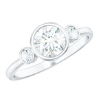 Lab Created Diamond Bezel Set Engagement Ring for Her