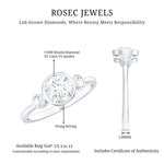 Lab Created Diamond Bezel Set Engagement Ring for Her