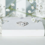 Lab Created Diamond Bezel Set Engagement Ring for Her